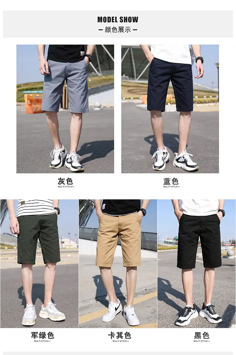 Men Black Cotton Mid-Length Shorts with Multiple Pockets — feature 9