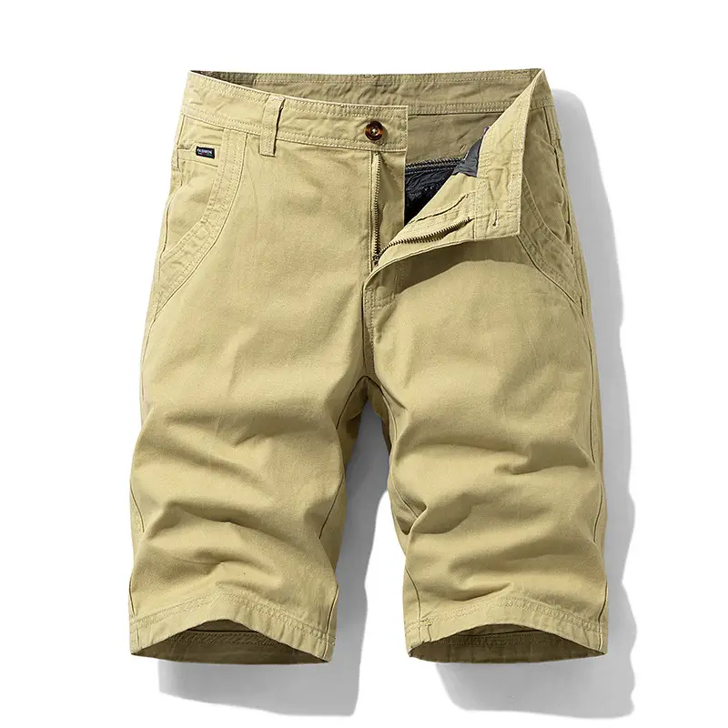 Men Black Cotton Mid-Length Shorts with Multiple Pockets - Image 2