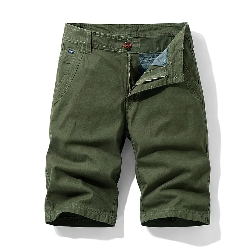 Men Black Cotton Mid-Length Shorts with Multiple Pockets - Image 4