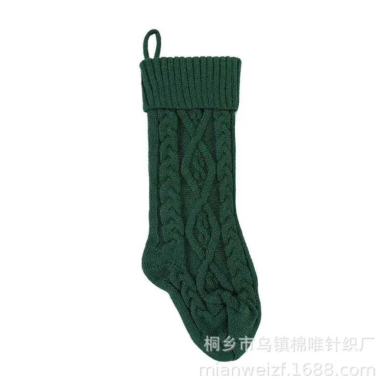 2025 Christmas Knitted Stockings White Large Thick - Image 2