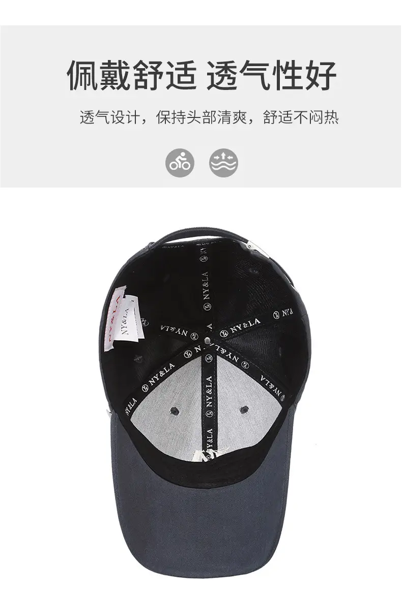 NYLON Summer Hat for Men Women Big Head Hard Top — feature 5