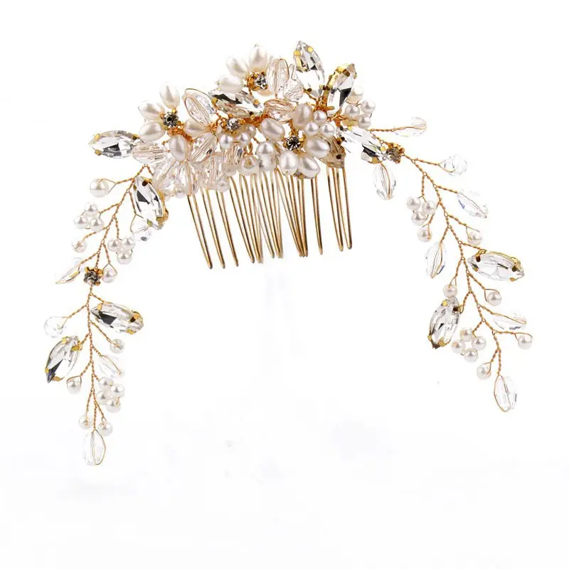 Pearl Leaf Hair Comb for Bridal Wedding Accessories - Image 5