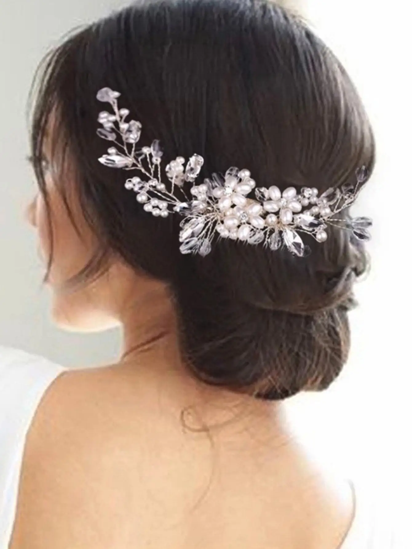 Pearl Leaf Hair Comb for Bridal Wedding Accessories — feature 7