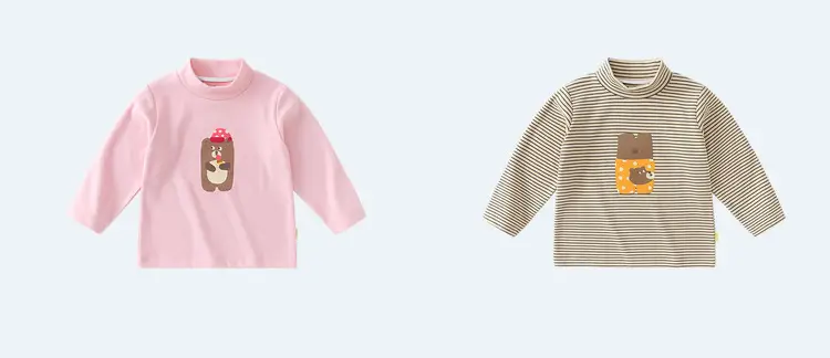 Baby Striped Long Sleeve T-Shirt 300G Warm Cotton — feature 17