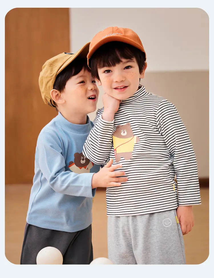 Baby Striped Long Sleeve T-Shirt 300G Warm Cotton — feature 22