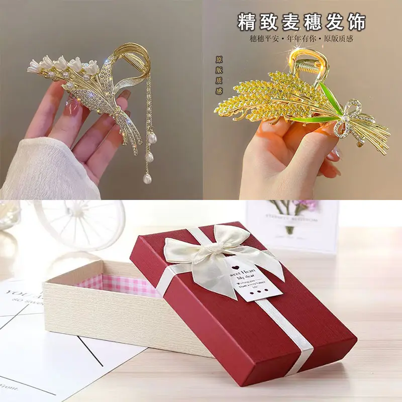 Elegant Wheat Spike Hair Clips for Women - Image 2