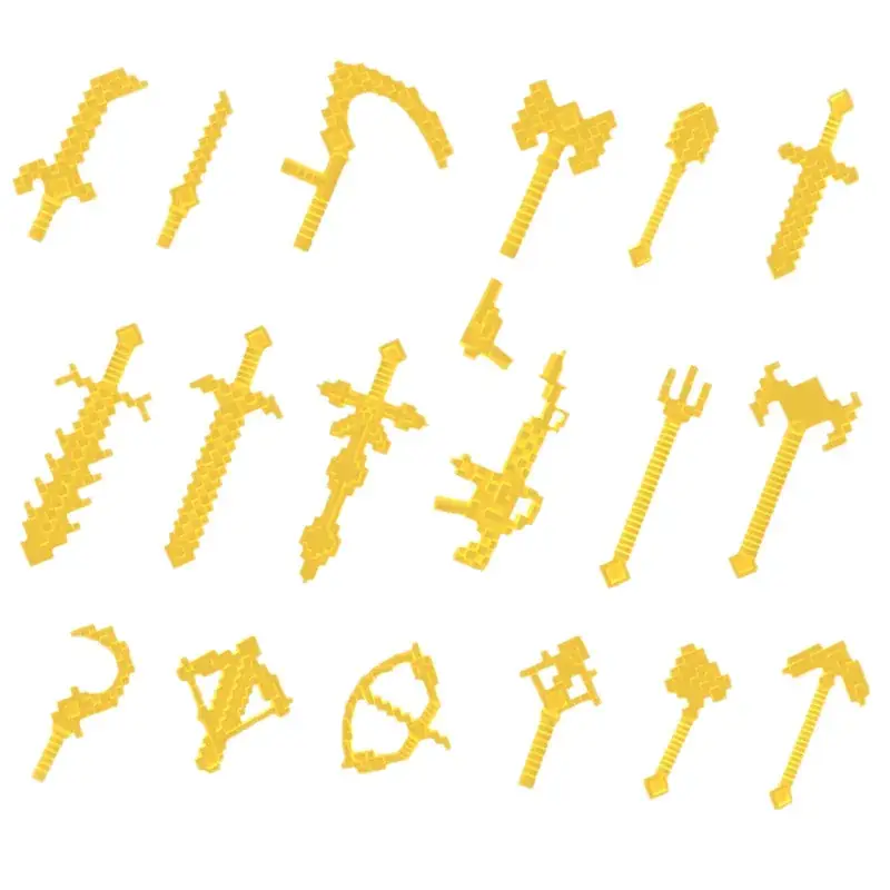 Red Cross-Border Minifigure Weapon Set 8 Colors - Image 11