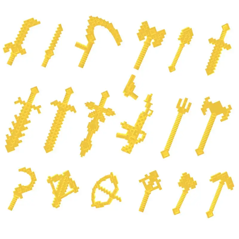 Red Cross-Border Minifigure Weapon Set 8 Colors - Image 8