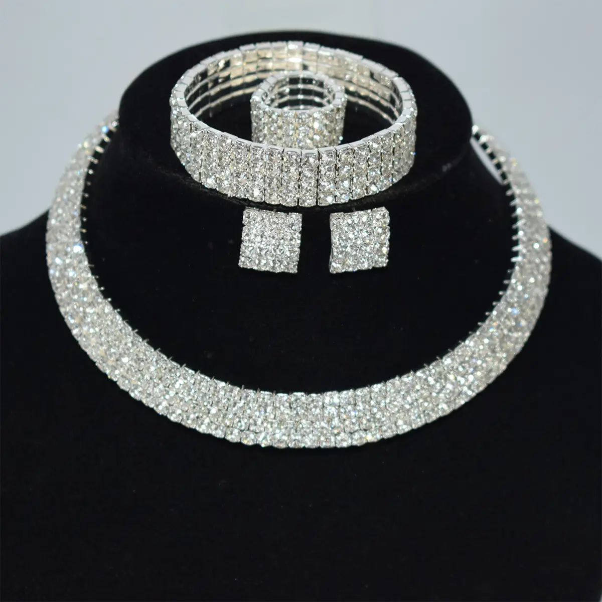 Gold Plated Four-Piece Diamond Bridal Set - Image 14