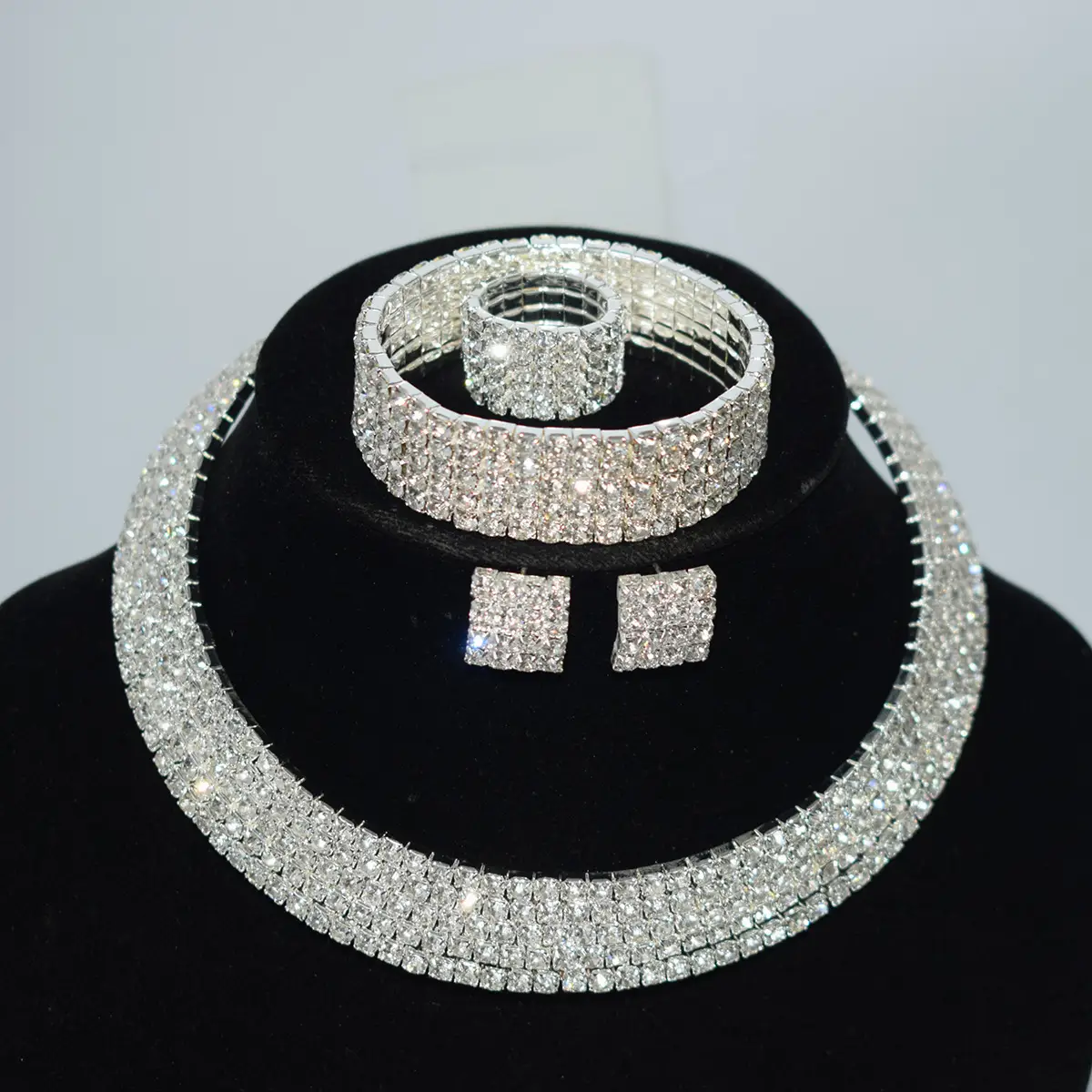 Gold Plated Four-Piece Diamond Bridal Set - Image 15