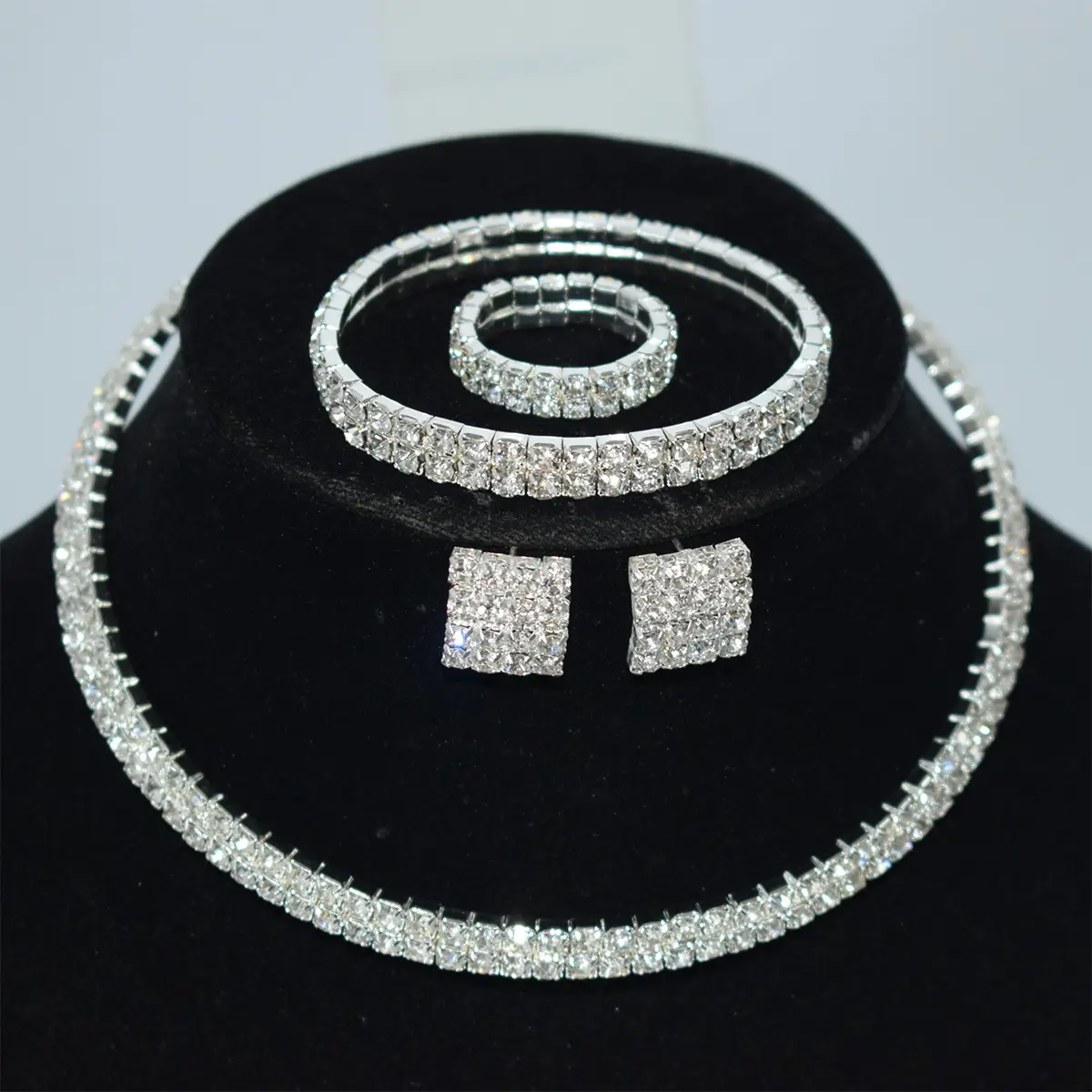 Gold Plated Four-Piece Diamond Bridal Set - Image 12