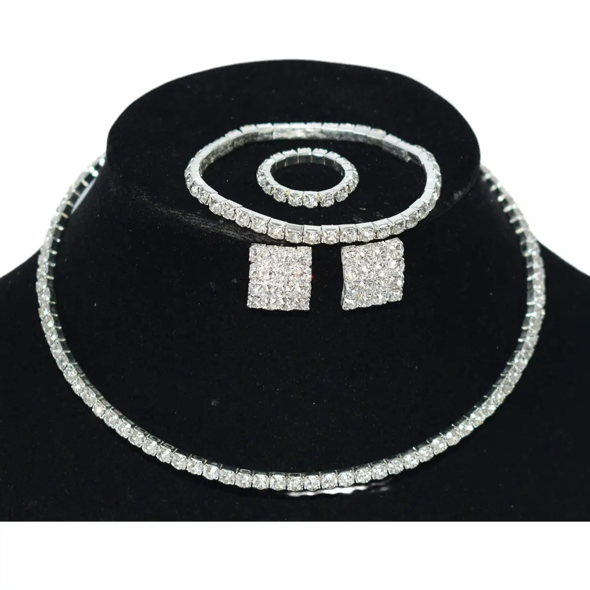 Gold Plated Four-Piece Diamond Bridal Set - Image 22
