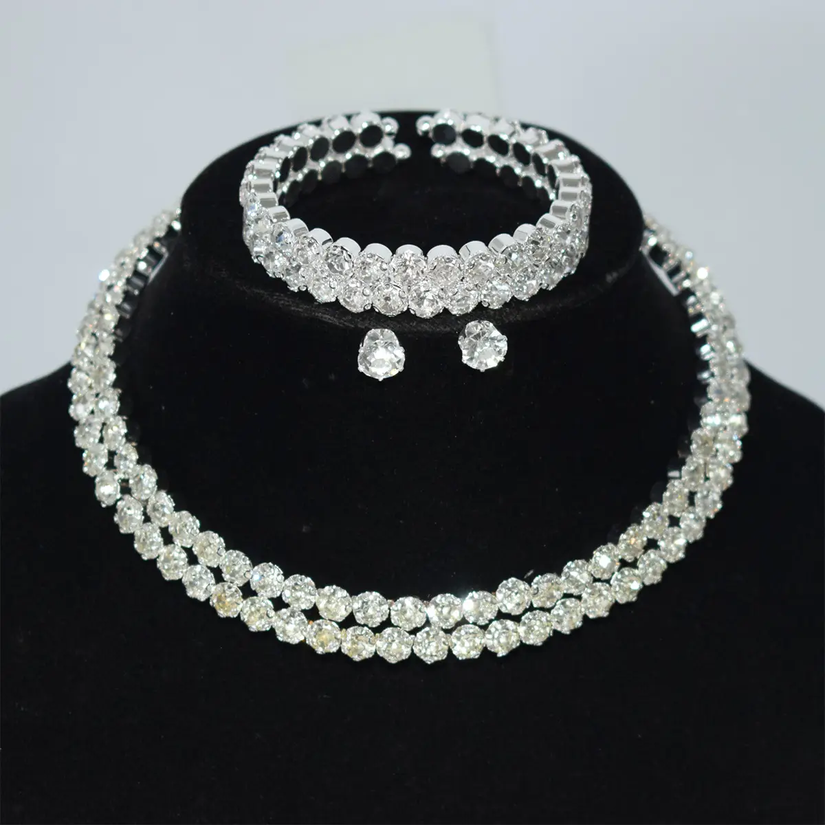 Gold Plated Four-Piece Diamond Bridal Set - Image 10