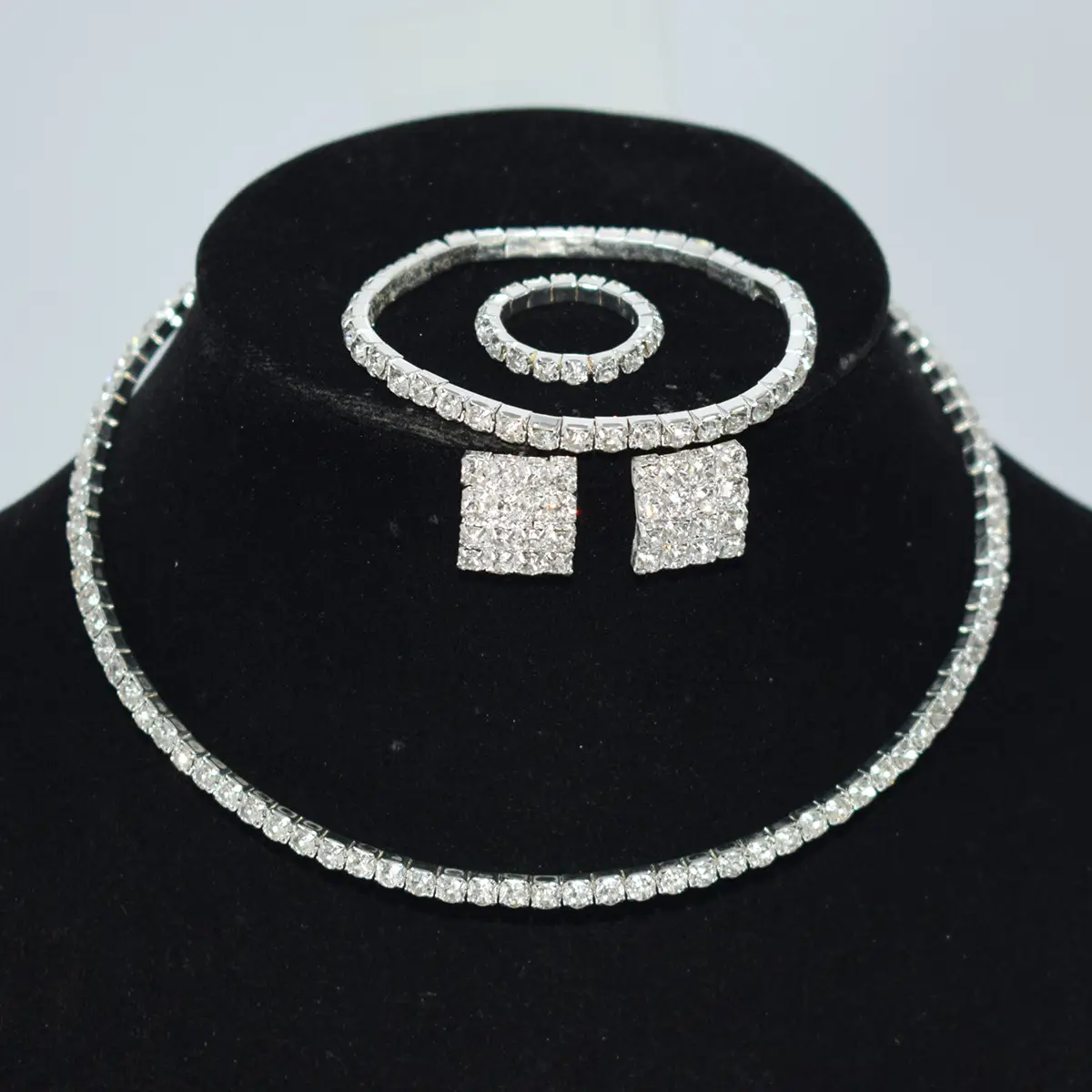 Gold Plated Four-Piece Diamond Bridal Set - Image 11
