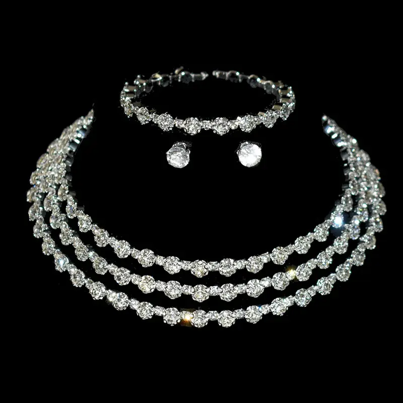 Gold Plated Four-Piece Diamond Bridal Set - Image 5