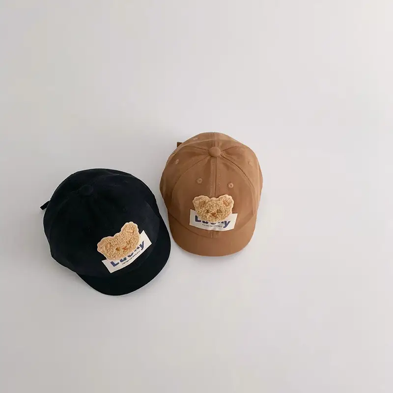 Beige Teddy Bear Baby Cap Spring Autumn 2026 - Image 4