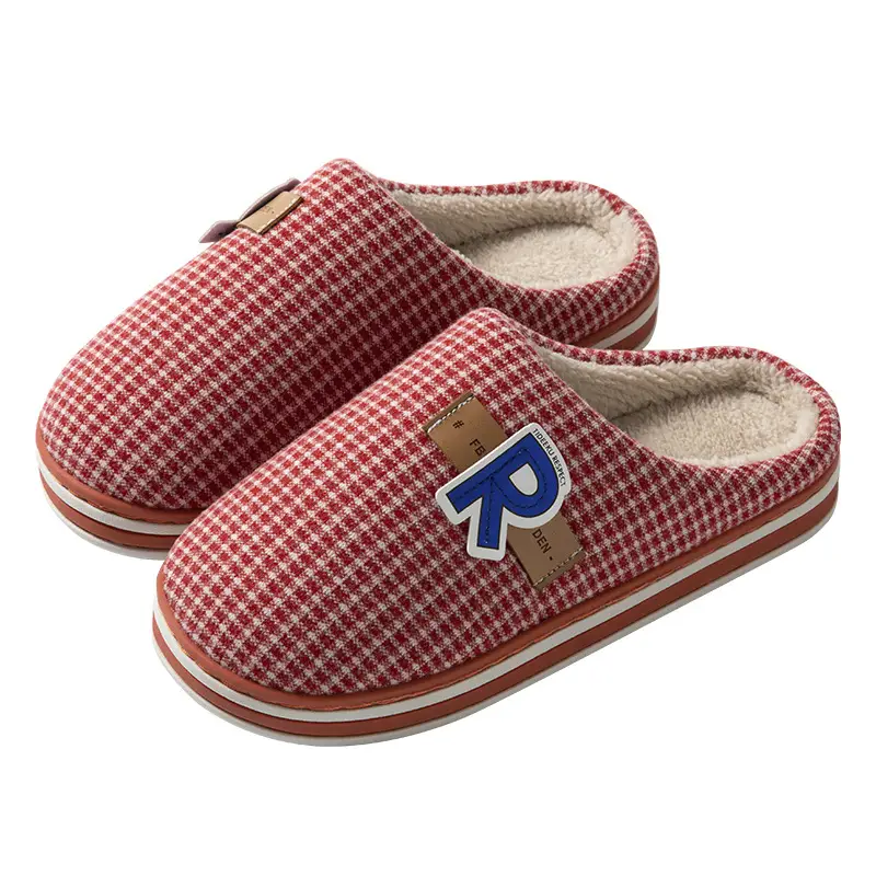 Large Size Men's Cotton Slippers for Autumn and Winter Indoor Use, Non-Slip Thick-Soled Warm Home Slippers, Comfortable and Plush - Image 9