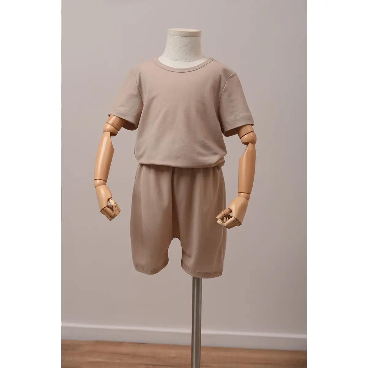 Men Women Beige Cotton T-Shirt Summer Wear - Image 4