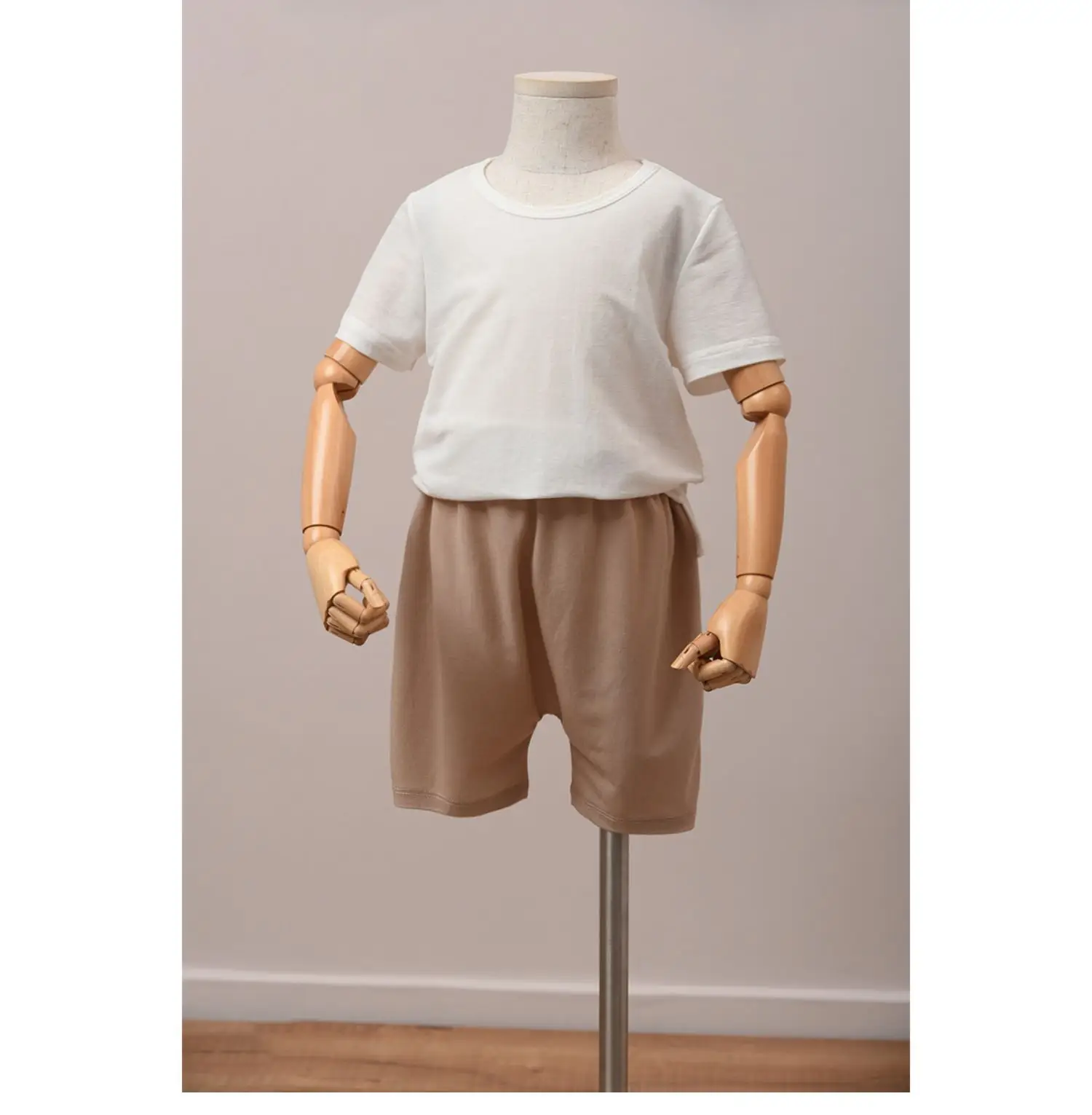 Men Women Beige Cotton T-Shirt Summer Wear — feature 35