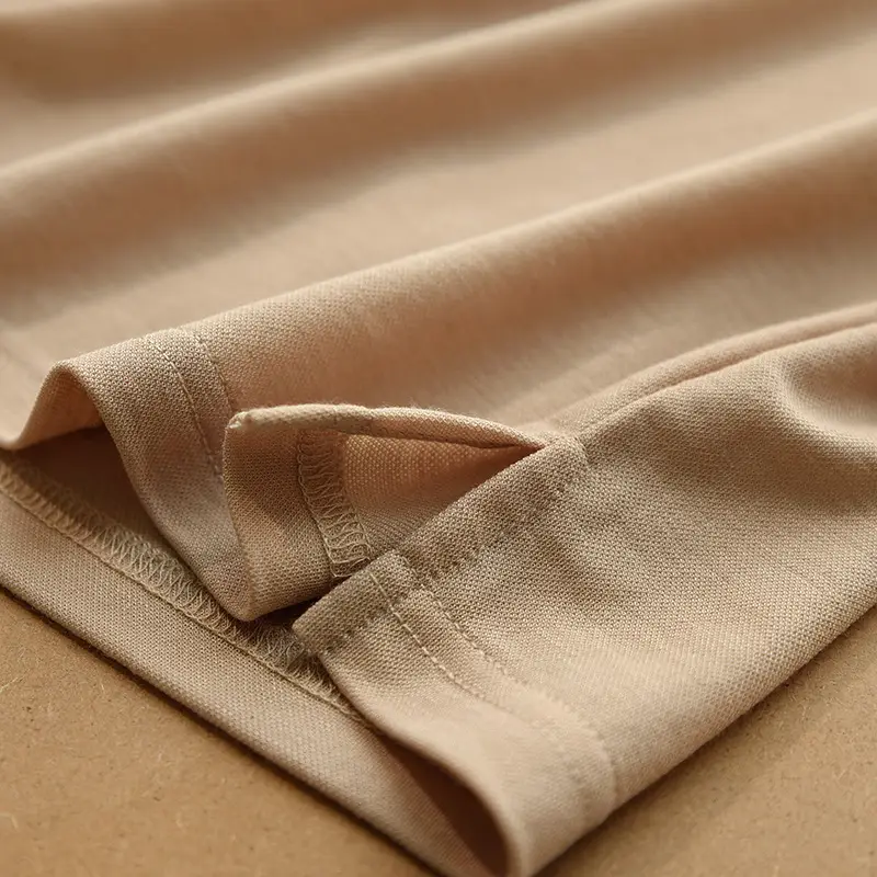 Men Women Beige Cotton T-Shirt Summer Wear — feature 48