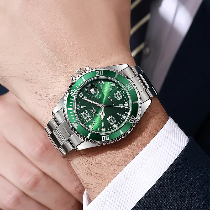 Men's Quartz Watch with Large Display & Stainless Steel Band — feature 5