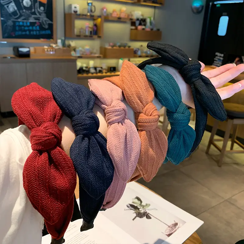 Korean Style Bow Headband with Toothed Anti-Slip Design - Image 10