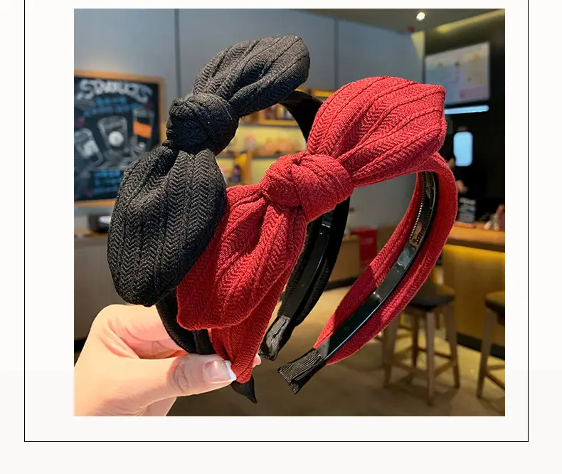 Korean Style Bow Headband with Toothed Anti-Slip Design — feature 2