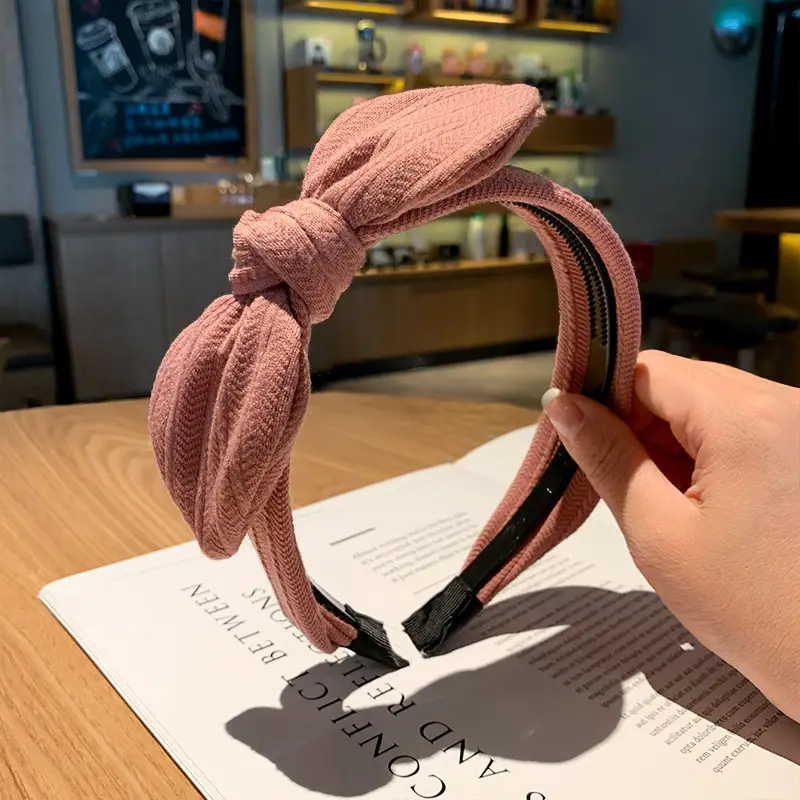 Korean Style Bow Headband with Toothed Anti-Slip Design — feature 5