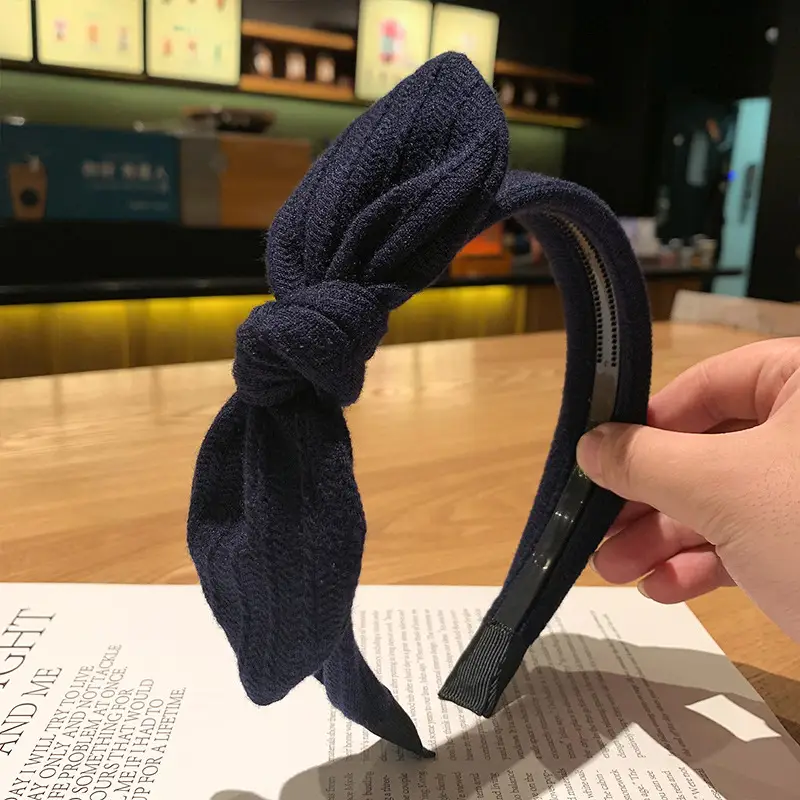 Korean Style Bow Headband with Toothed Anti-Slip Design - Image 2