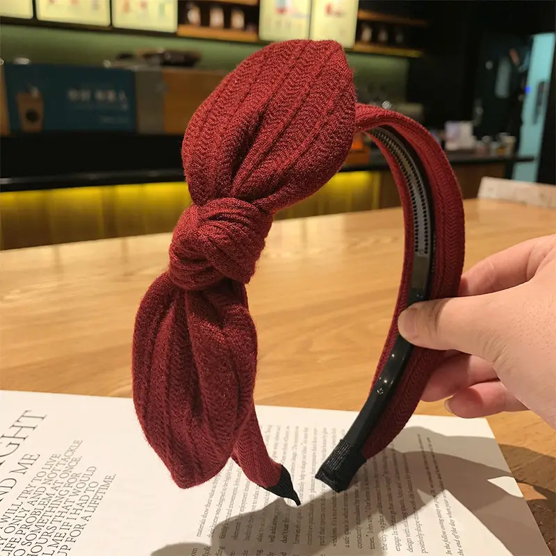 Korean Style Bow Headband with Toothed Anti-Slip Design - Image 3
