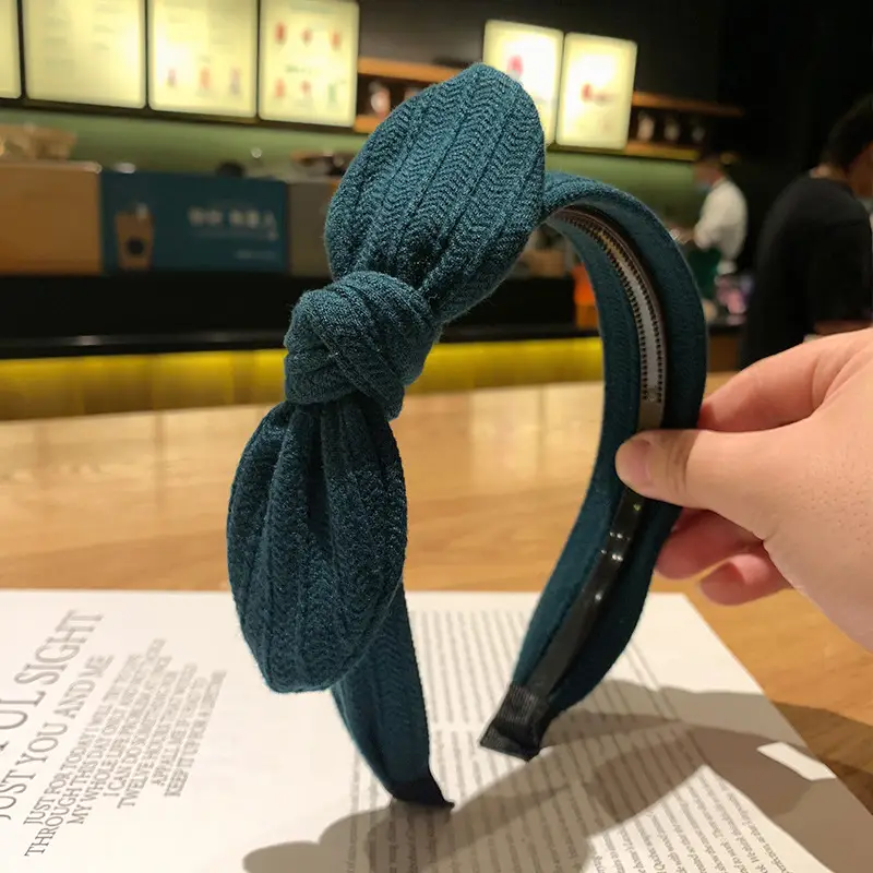 Korean Style Bow Headband with Toothed Anti-Slip Design - Image 4