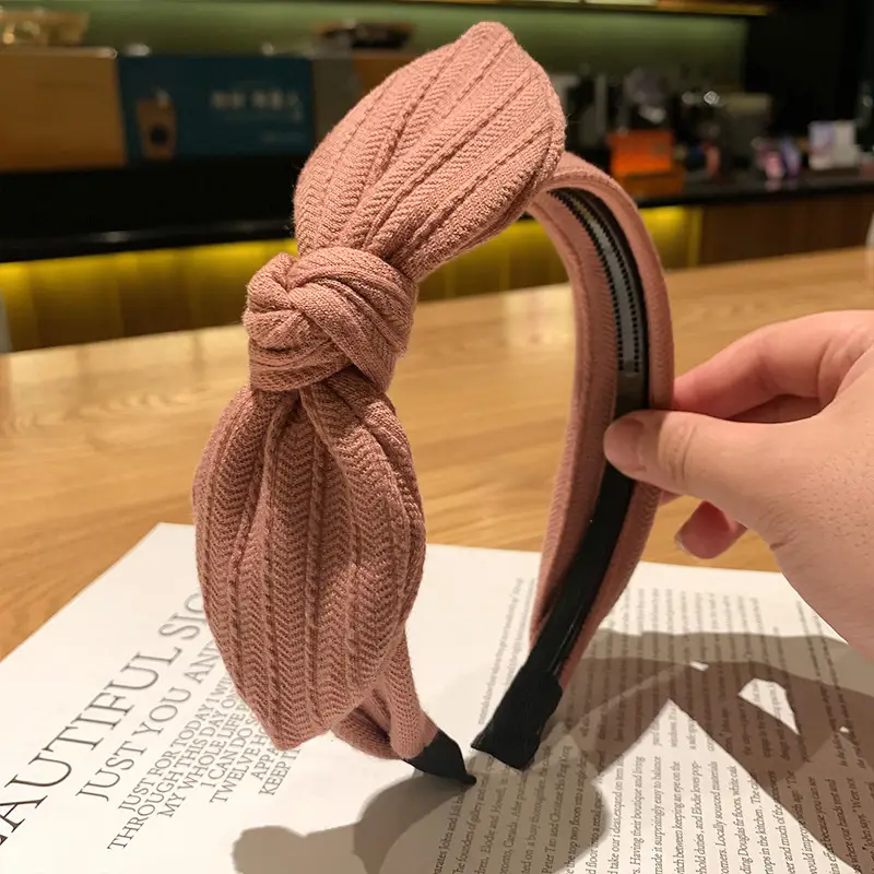 Korean Style Bow Headband with Toothed Anti-Slip Design - Image 5