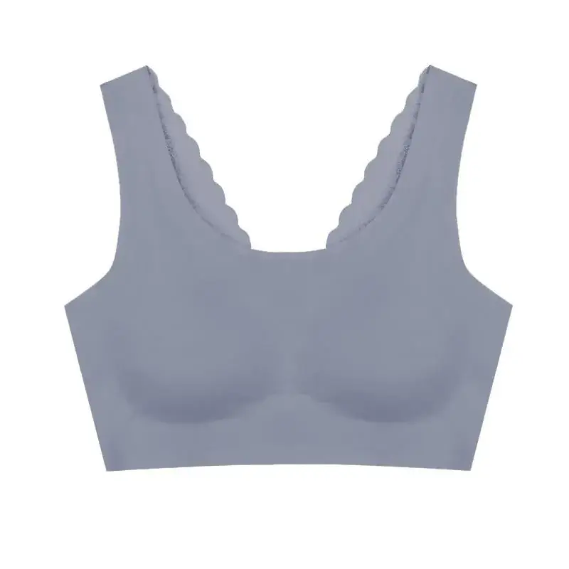 Pink Lace Backless Bra Plus Size Yoga Vest