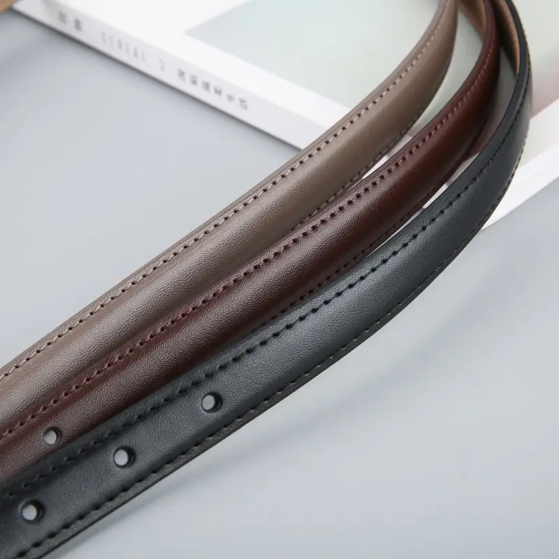 Women's Genuine Leather Belt with Gold Buckle - Image 10