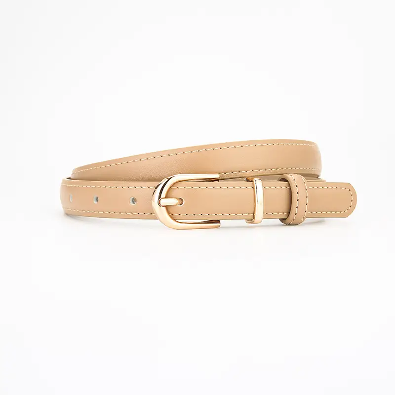 Women's Genuine Leather Belt with Gold Buckle - Image 4