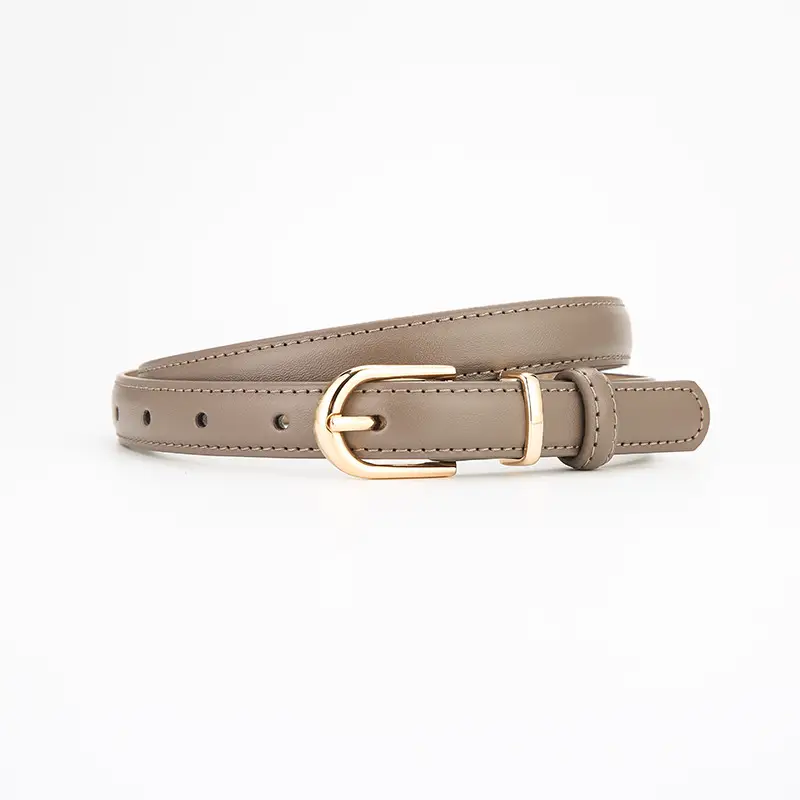 Women's Genuine Leather Belt with Gold Buckle - Image 6