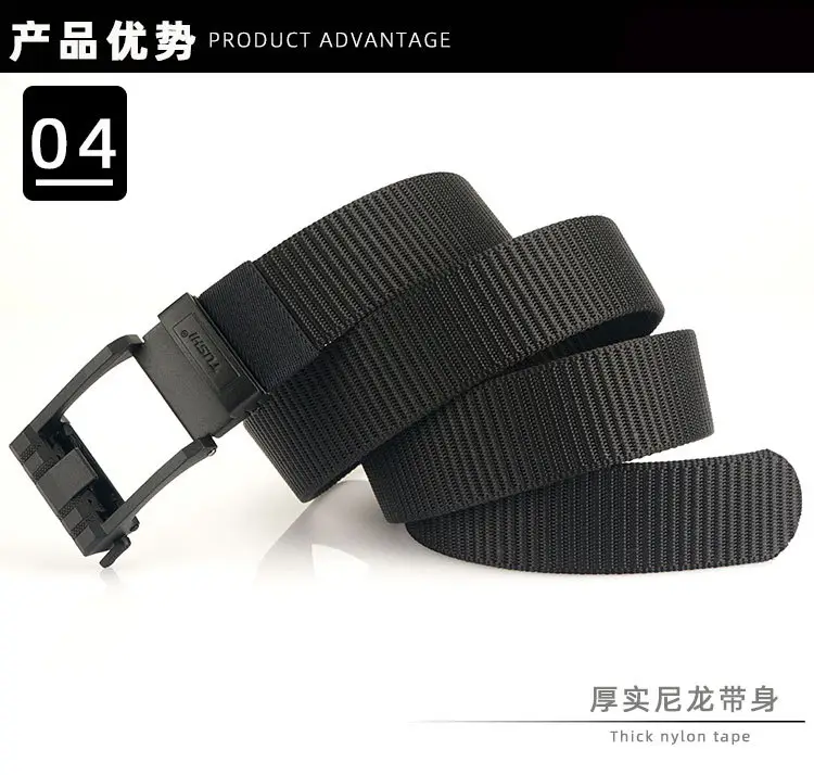 Men's Black All-Capacity Buckle Belt with Non-Porous Strap — feature 10