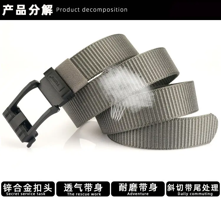 Men's Black All-Capacity Buckle Belt with Non-Porous Strap — feature 11