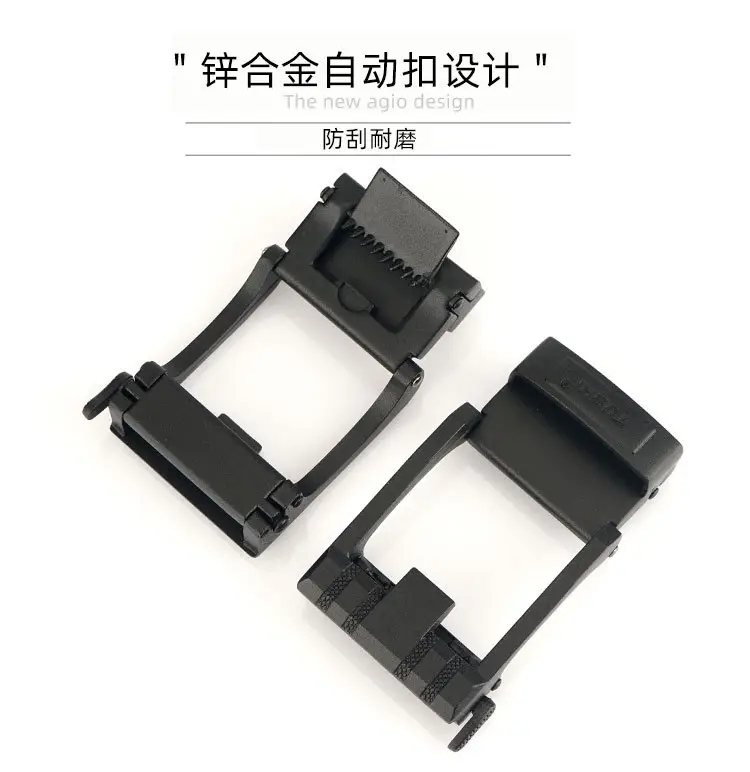 Men's Black All-Capacity Buckle Belt with Non-Porous Strap — feature 12