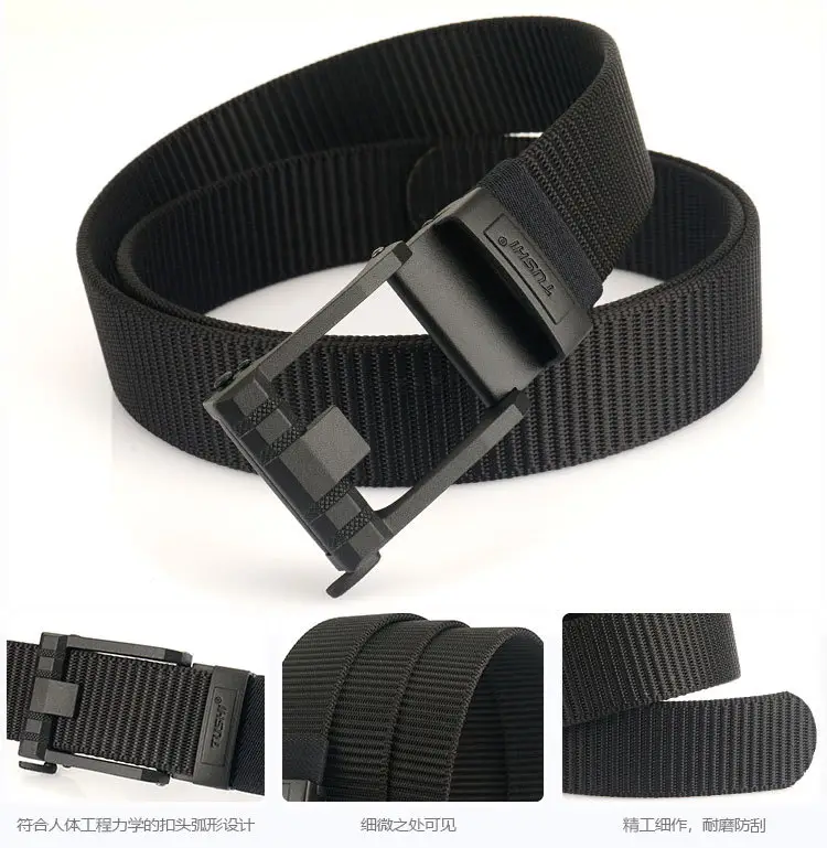 Men's Black All-Capacity Buckle Belt with Non-Porous Strap — feature 14