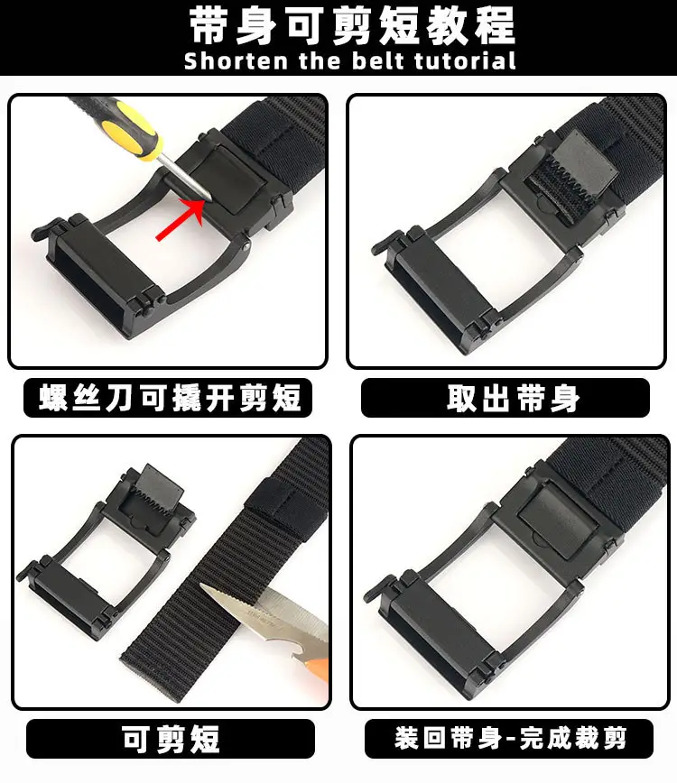Men's Black All-Capacity Buckle Belt with Non-Porous Strap — feature 16