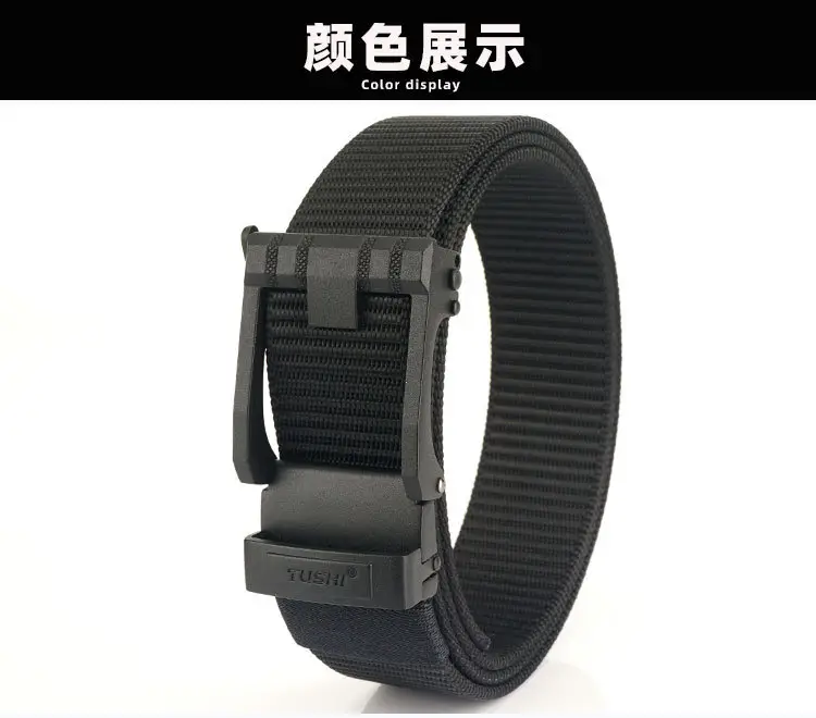 Men's Black All-Capacity Buckle Belt with Non-Porous Strap — feature 17