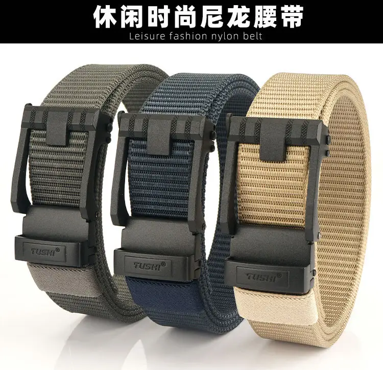 Men's Black All-Capacity Buckle Belt with Non-Porous Strap — feature 2