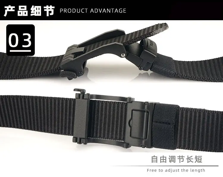 Men's Black All-Capacity Buckle Belt with Non-Porous Strap — feature 9