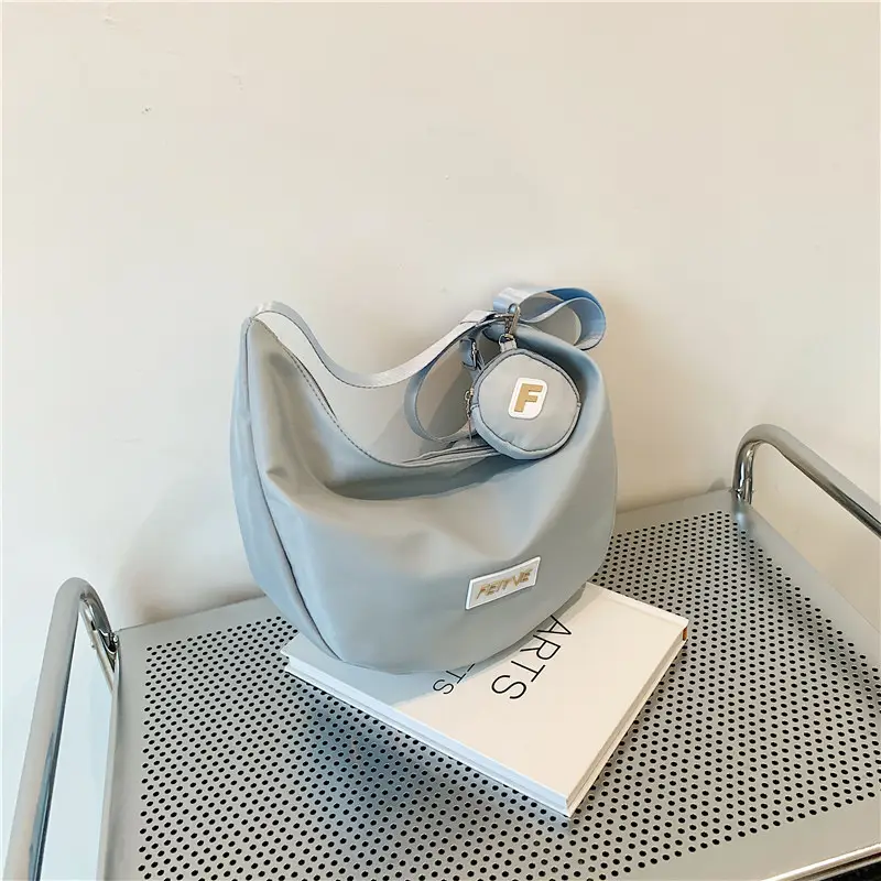 Light Blue Japanese Style Messenger Bag Large Capacity - Image 3