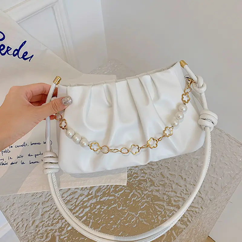 Black Pleated Shoulder Bag for Women 2023 - Image 5