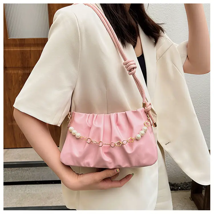 Black Pleated Shoulder Bag for Women 2023 — feature 10