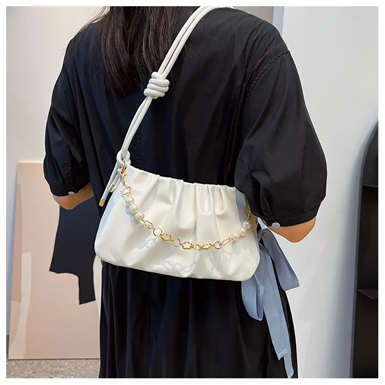 Black Pleated Shoulder Bag for Women 2023 — feature 13