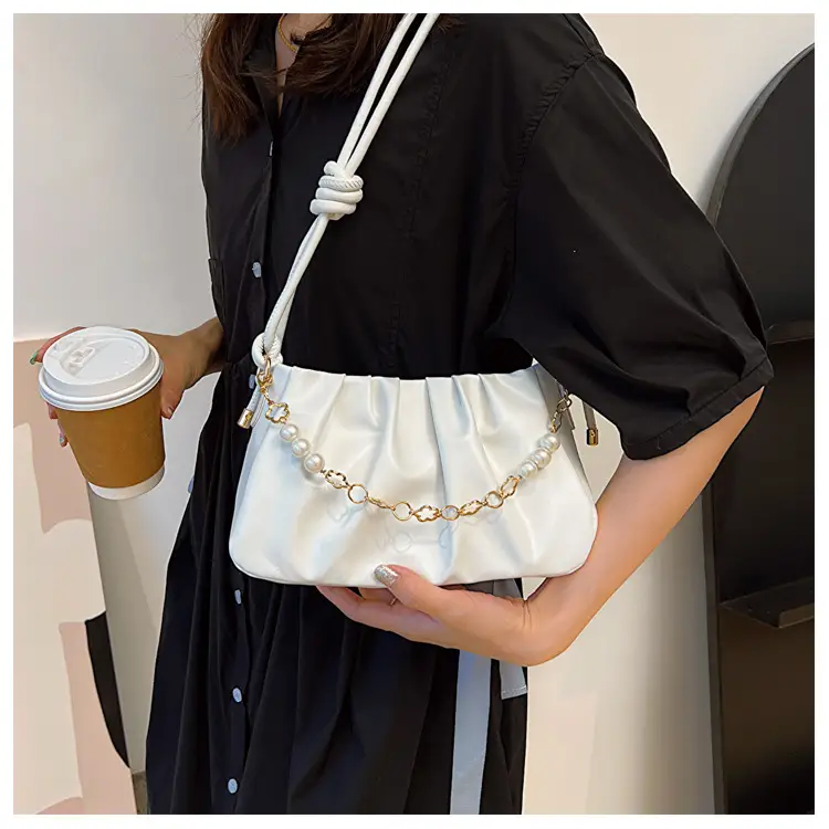 Black Pleated Shoulder Bag for Women 2023 — feature 14