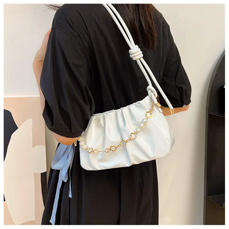 Black Pleated Shoulder Bag for Women 2023 — feature 15
